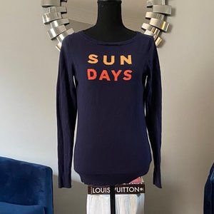 Lily Pulitzer Navy Blue SUNDAY sweater